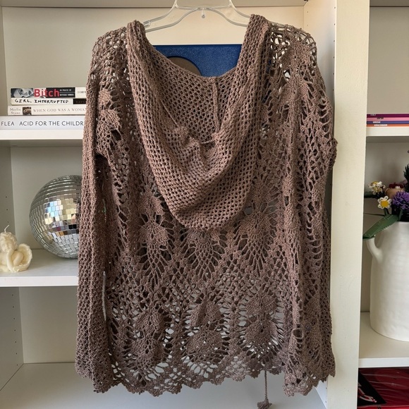 FREE PEOPLE Pacifica Crochet Hooded Sweatshirt - Picture 6 of 8
